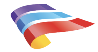 A swirl of red, blue, and purple on top and yellow underneath.